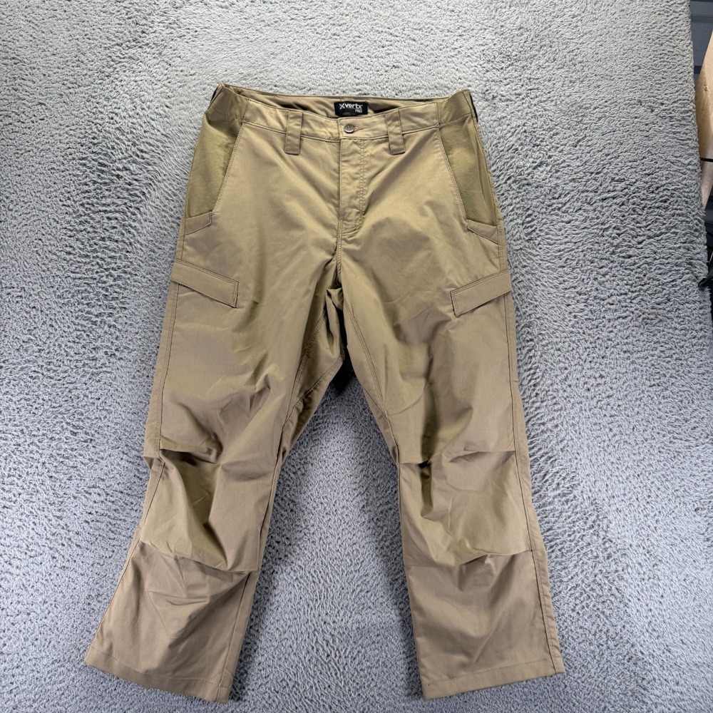 Vertx Pro Mens 34x27 Beige Polyester Cargo Straight Tactical Utility‎ Workwear